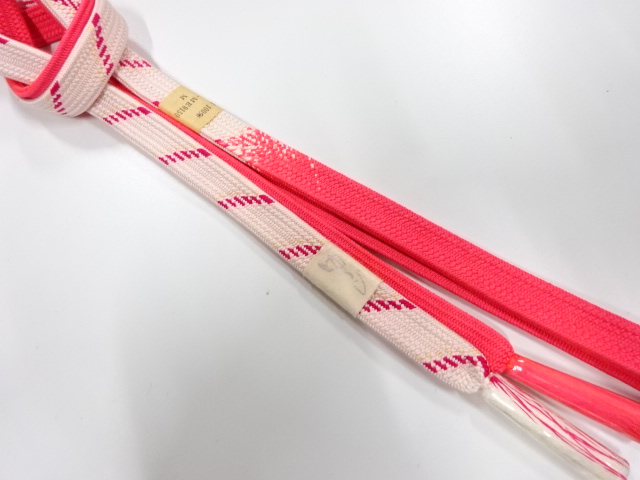 JAPANESE KIMONO / UNUSED HAND-TIED OBIJIME